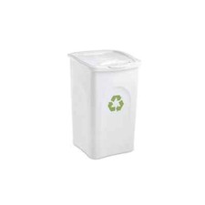 BIDONE IN PLASTICA PER RACCOLTA DIFFERENZIATA BEGREEN DA 50LITRI COLORE BIANCO