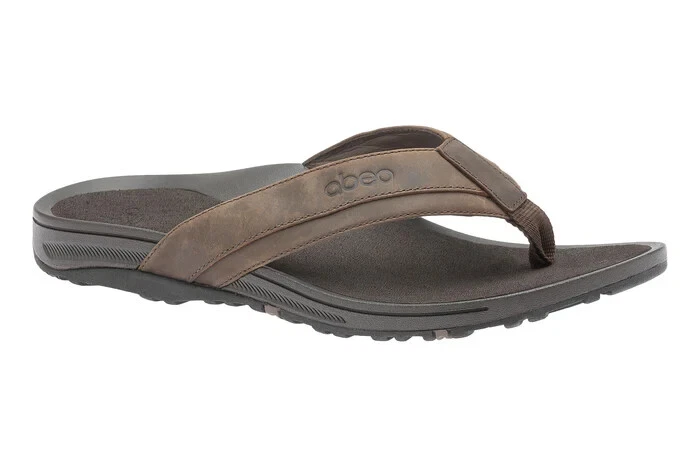 RETAILS $100 ABEO B.I.O.System BUILT- IN ORTHOTICS MENS LEATHER SANDALS SZ 8.5