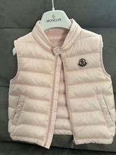 Moncler Girls Kids Down Vest Pink Amaury Size 2