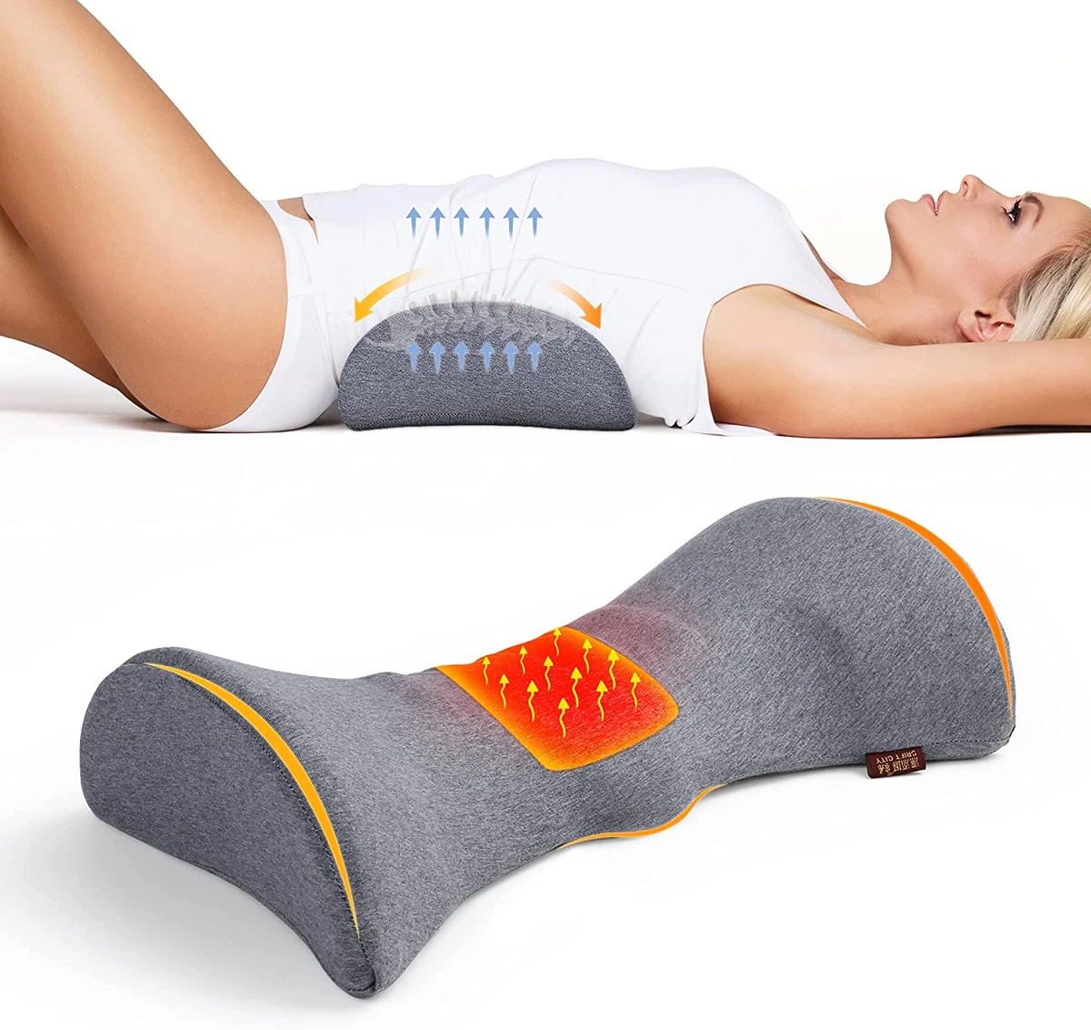 Lumbar Support Pillow for Sleeping Heated Lower Back Support