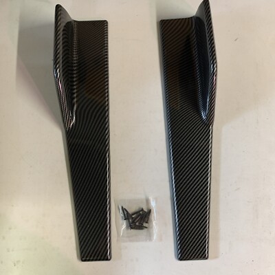 Universal Carbon Look Side Skirts 18x3.5 Splitter Aero Rocker Panel Trim