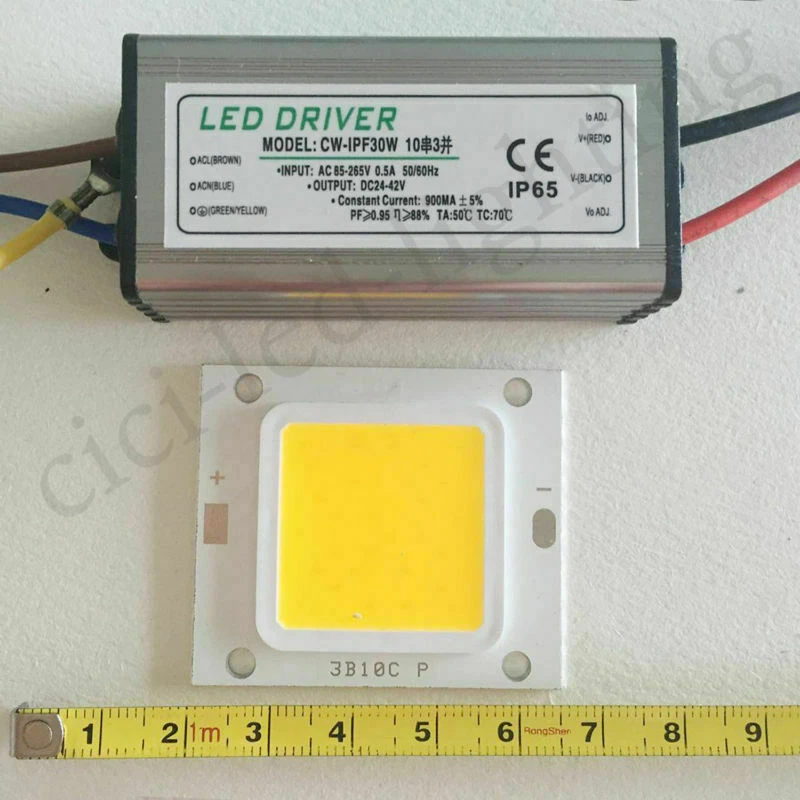 LED COB Chip + Power Supply Driver 100W 50W 30W 20W 10W SMD For Flood Light Bulb - Image 3 of 4