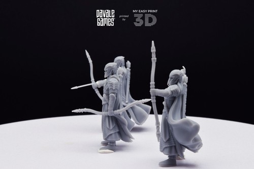 Wood Elf Archers Davale Games 3D Printed With High Quality Resin - Picture 7 of 13