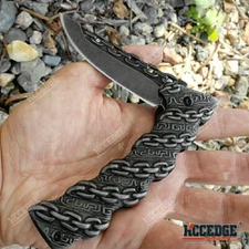 8" Tactical Edge Pocket Knife Stainless Steel Stonewash Finish Folding Knife