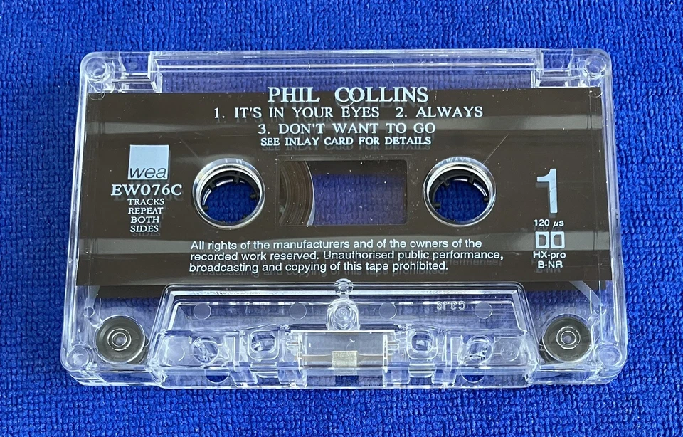 Phil Collins – It's In Your Eyes - Cassette - Single - Near Mint * - Image 3 of 4