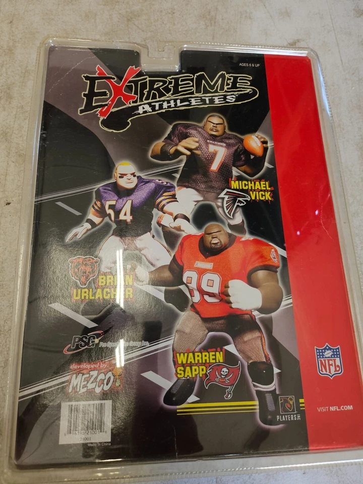 Figura de acción de 10" de los atletas extremos de la NFL Warren Sapp #99 Tampa Bay Buccaneers nueva en caja Foto 2 de 2
