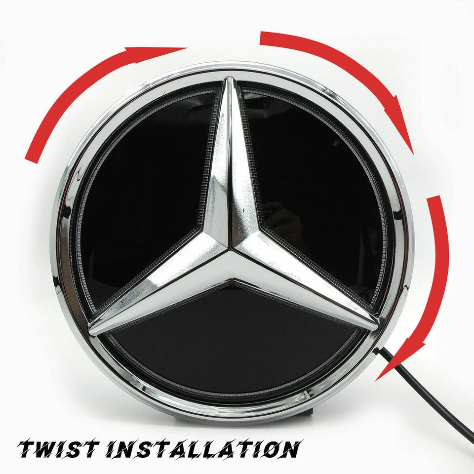 Front Grille badge Star Mirror Emblem LED Light For W177 W205 CLA CLS GLA 2019+ - Image 2 of 4