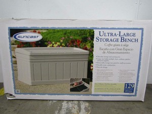 Suncast Outdoor Storage Deck Box With Bench Seat Top 44365011721 Ebay