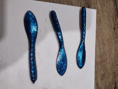 50 - 4''  paddle tail worms  Electric Blue 