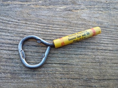 Vintage Sunoco Gas And Oil Advertising Bottle Opener Deansboro NY General Repair