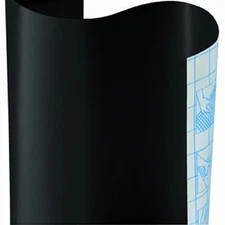Solid Color Plain BLACK Vinyl Contact Paper Shelf Liner Peel Stick 4.5 feet