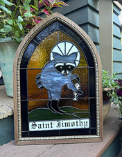 Saint Jimothy 2.0 Original Stained Glass Seattle City Hall Display Piece