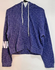 Victoria s Secret PINK Cropped Hoodie Purple Speckled Size S New
