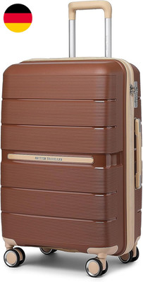 British Traveller Reisekoffer Handgepäck Trolley Hartschalenkoffer 100% PP Mit 8