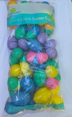 Way to Celebrate! Plastic Easter Eggs Multicolor 1.5-Inch 48 Pieces