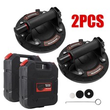 2X 8" 500kg Vacuum Suction Cup Glass Lifter Granite Sucker Pump Lift Heavy Duty