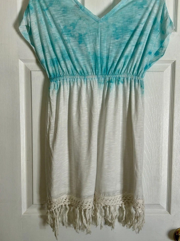 Nuevo con etiquetas Mini Vestido Miss Me Para Mujer Azul Blanco Bordado Verano Talla L Foto 3 de 4