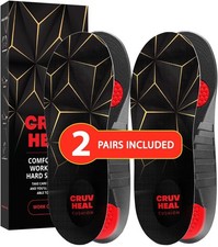 Comfort Insoles for Work Boots - Pain Relief Shock Absorption - 2 Pairs