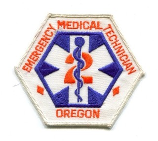 PATCH OREGON STATE EMERGENCY MEDICAL TECHNICIAN EMT 2 AMBULANCE EMS FIRE OLD