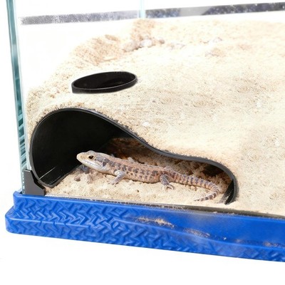 Black Reptile Underground Cave Viewing Hide Lizard Hognose Snake Habitat Tank