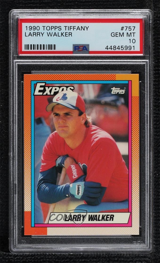 1990 Topps Box Set Collector's Edition (Tiffany) Larry Walker PSA 10 GEM MT 0v1p