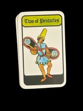 Carte de remplacement tarot unique Hoi Polloi DEUX PENTACLES SEULEMENT vintage 1972