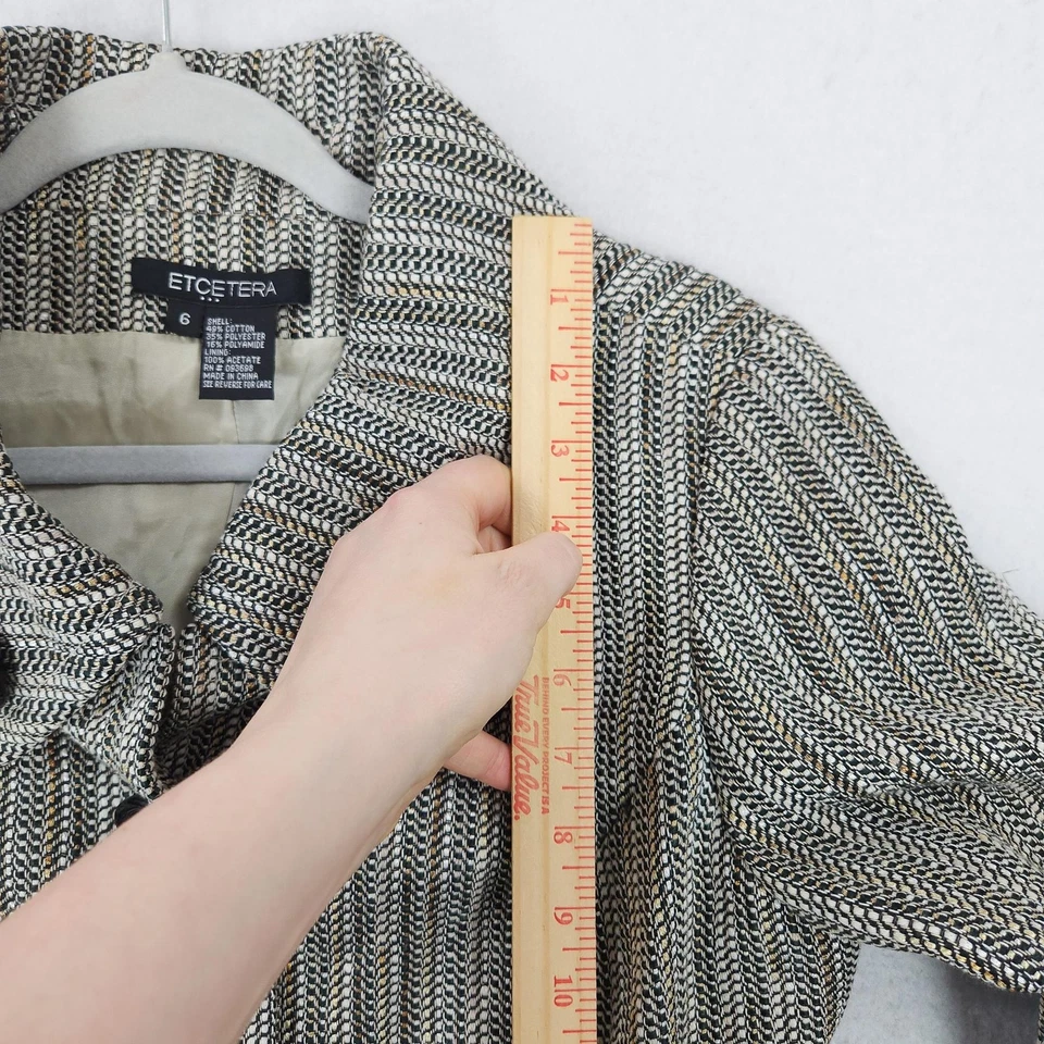 Etcetera Falda Traje Mujer 6 Negro Bronceado Carlisle Tweed Blazer Chaqueta Falda Lápiz Foto 4 de 4