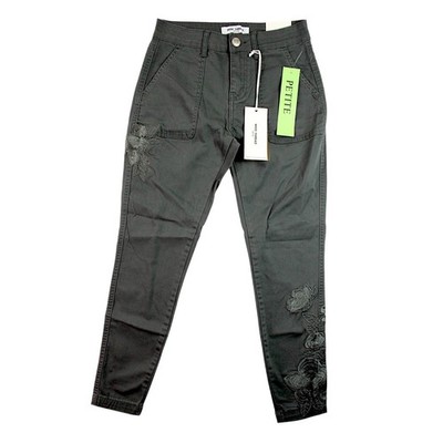 Mod Thread Jeans Womens 14P 30x25 Petite Skinny High Rise Embroidered $74 NEW
