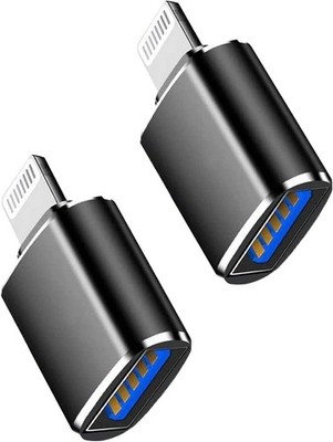 Portable Lightning to USB Camera Adapter - 2-Pack MFi Certified Convenience