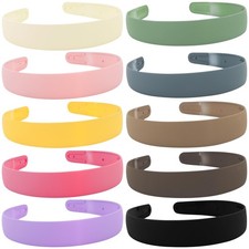 Wecoe 10pcs Colorful Headbands with Teeth, 1 Inch 1 Count Pack of 10 , Set B