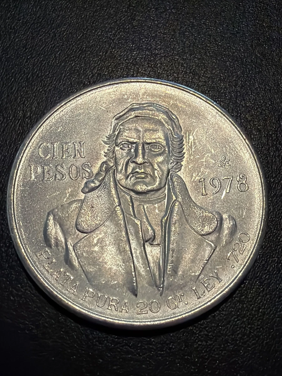 Silver 100 Pesos Denomination 1978 Mexican Coins (1905-Now) for