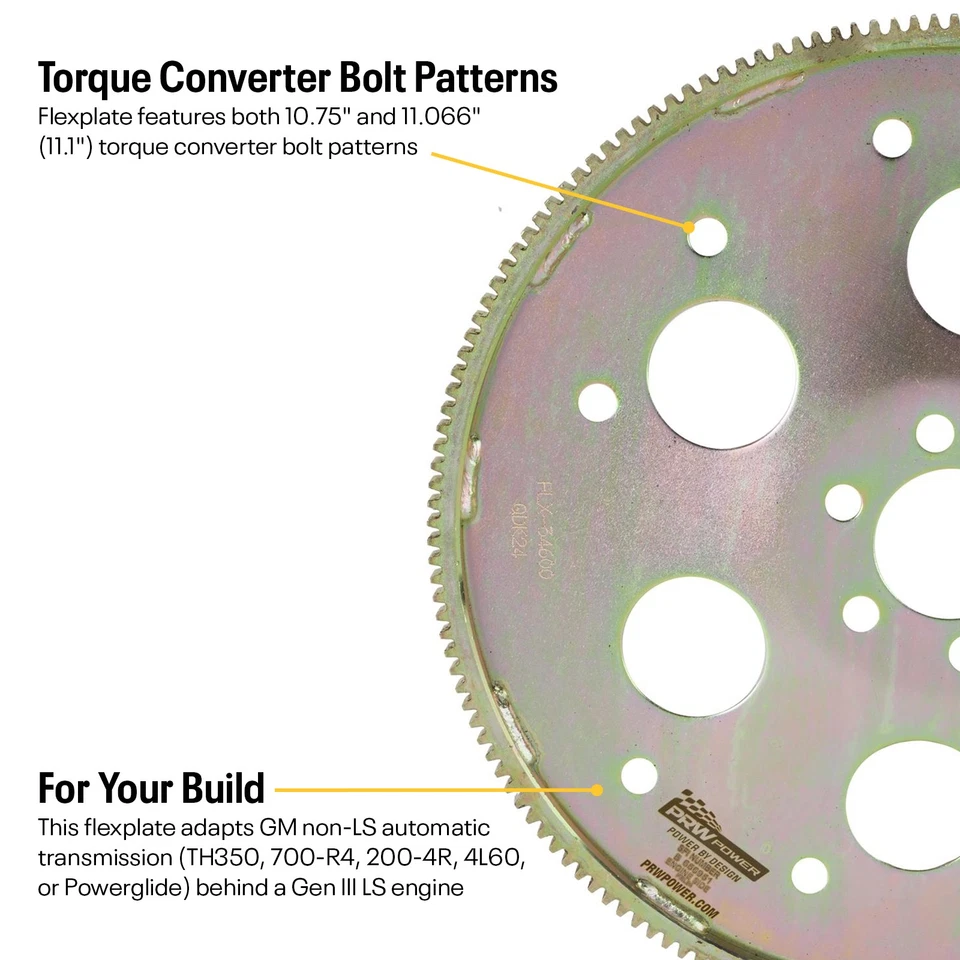 Placa flexible adaptadora LS1/LS2/LS6/5,3/6,0 a TH350/700R4/4L60 - Certificado SFI 29,1 Foto 3 de 4