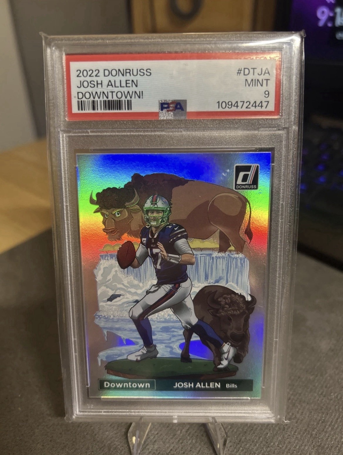 2022 Panini Donruss Downtown #DT-JA Josh Allen SSP Case Hit Mint PSA 9