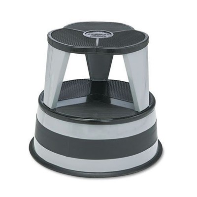 Cramer 100182 16'' dia x 14.25''h Kik-Step Steel 2-Step Stool - Slate New