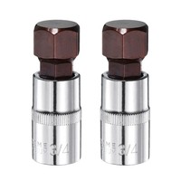 "2X 3/4\" Sechskant-Bit 1/2\" Vierkant S2 & CR-V FüR RatschenschlüSsel"