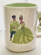 RAE DUNN Disney Tiana  JUST ONE KISS Mug Princess And The Frog Double Sided NWT