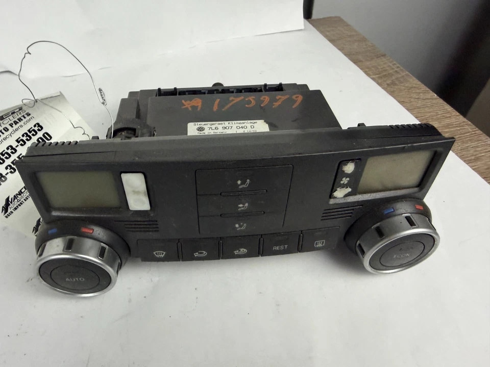 2004 - 2010 Volkswagen Touareg A/C Climate Temperature Control Switch Unit OEM - Image 2 of 4