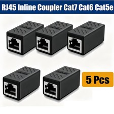 5x Cat7 Cat6 Cat5e Cat5 RJ45 Inline Coupler Ethernet LAN Cable Extension Adapter