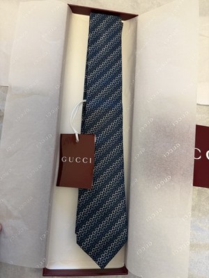 Gucci Krawatte Gancini dunkelblau
