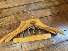 Vintage Setwell Wooden Suit Hangers Set of Two