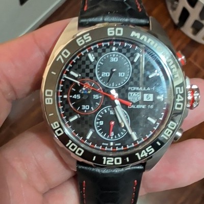 TAG Heuer Formula 1 Mario Kart Limited Auto Chronograph 44mm Black Leather