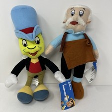 Disney Pinocchio Jiminy Cricket Gepetto Plush 12" Stuffed Toy Doll Collectible