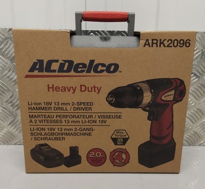 AC Delco Li-Ion 2 Geschwindigkeiten Bohrhammer ARK2096 + 1 Akku & Ladegerät NEU