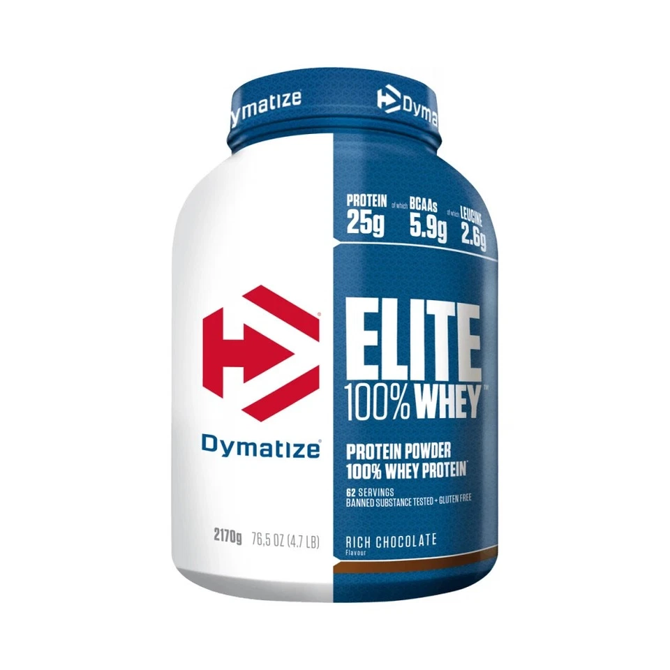 (27,14 EUR/kg) Dymatize 100% Elite Whey 2170g lata proteína en polvo construcción muscular