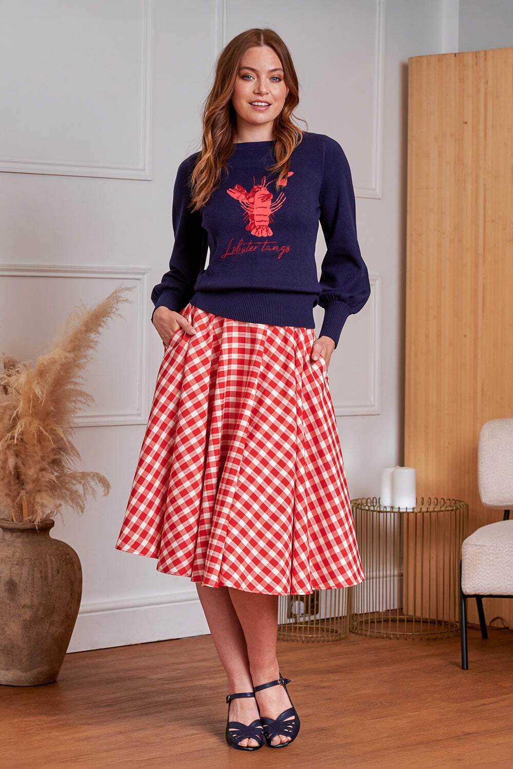 Cary picnic check skirt
