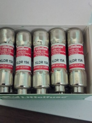 1 Box of 10 KLDR 15  Littelfuse KLDR 15 KLDR 15A 600V Midget Time-Delay fuse