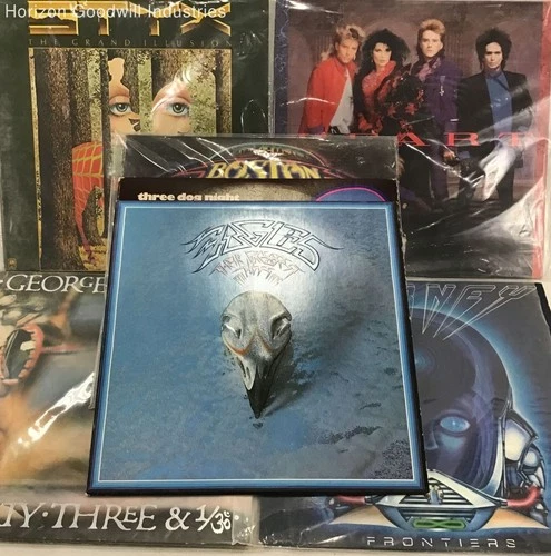 Vintage Rock Music LP Vinyl Records Lot - Boston/Journey/Eagles/More!