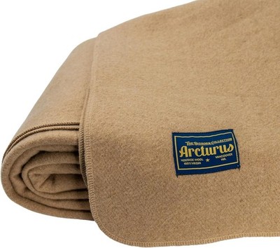 Warm & Breathable 100% Virgin Wool Queen Blanket - Elegant Flax
