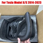 Yoke Steering Wheel Side Carbon Fiber for Tesla Model X/S 2014-2023 With Heated