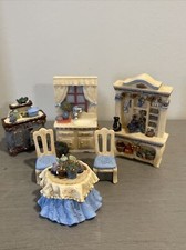 2001 Miniature Furniture Collection Avon 6 Pc. Victorian Memories Kitchen New